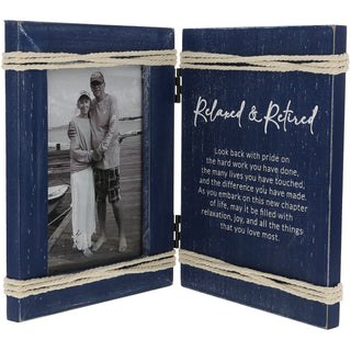 Relaxed & Retired 5.5" x 7.5" Hinged Sentiment Frame (Holds 4" x 6" Photo)