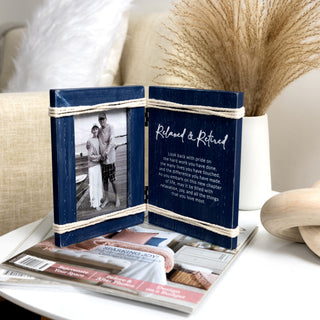 Relaxed & Retired 5.5" x 7.5" Hinged Sentiment Frame (Holds 4" x 6" Photo)