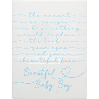 Baby Boy 8" Ceramic Plaque