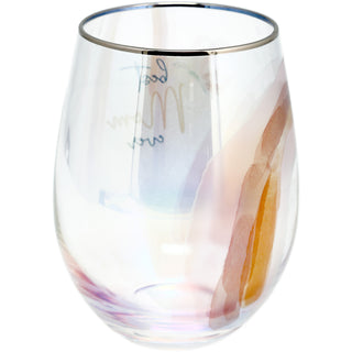 Mom 18 oz Stemless Wine Glass