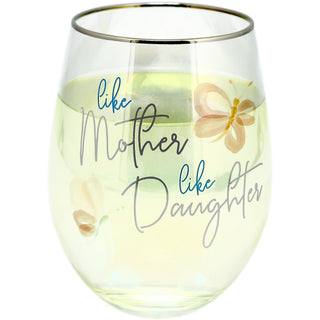 Mother & Daughter 18 oz Stemless Wine Glass