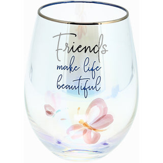 Friends 18 oz Stemless Wine Glass