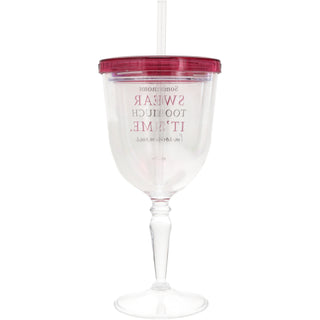 Swear Too Much 13 oz Acrylic Wine Tumbler