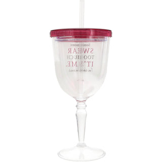 Swear Too Much 13 oz Acrylic Wine Tumbler