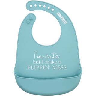 Flippin' Mess 12" Silicone Catch All Bib