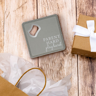 Parent Hard 4" x 4" Bottle Opener Coaster