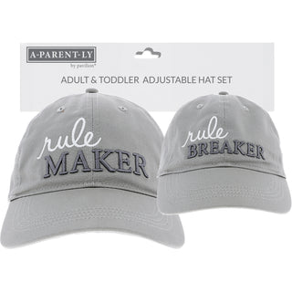 Rule Maker & Breaker Adjustable Adult and Toddler (Y) Hat Set