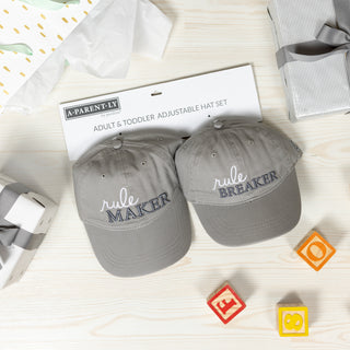Rule Maker & Breaker Adjustable Adult and Toddler (1-3 Y) Hat Set