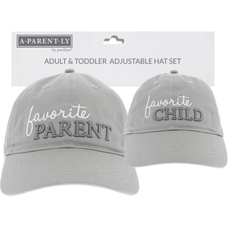 Favorite Adjustable Adult and Toddler (Y) Hat Set