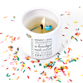 December 11 oz - 100% Soy Wax Reveal Candle with Birthstone Scent: Tranquility