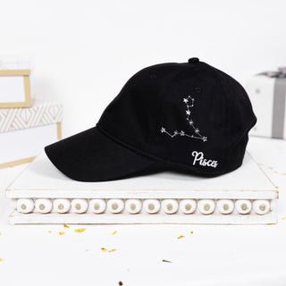 Pisces Black Adjustable Hat