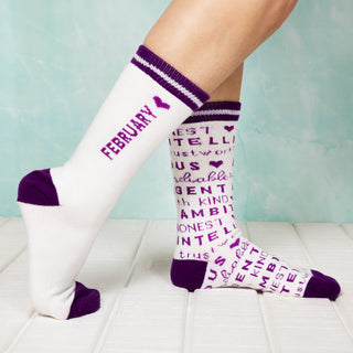February M/L Unisex Crew Sock