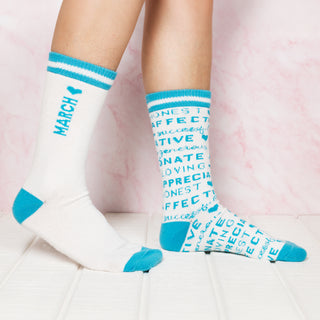 March M/L Unisex Crew Sock