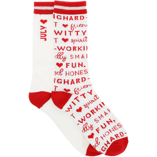July M/L Unisex Crew Sock