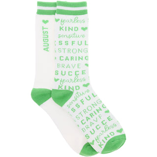 August Unisex Crew Sock