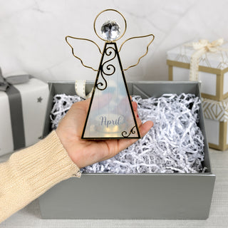 April 6.5" Monthly Angel Tea Light Holder