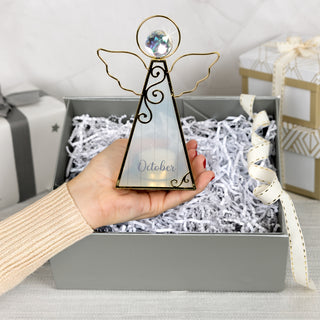 October 6.5" Monthly Angel Tea Light Holder