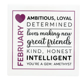 February 4"x4" Ceramic Coaster