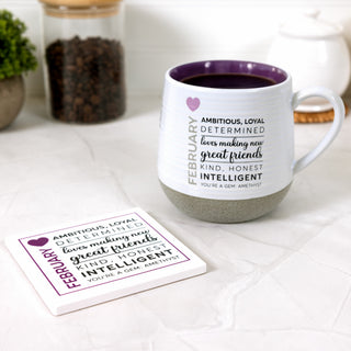 February 4"x4" Ceramic Coaster