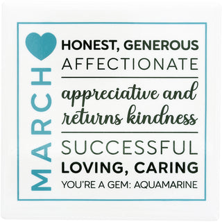 March 4"x4" Ceramic Coaster