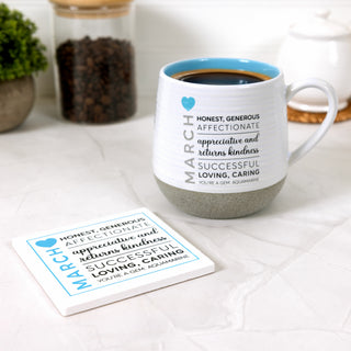 March 4"x4" Ceramic Coaster