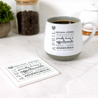 April 4"x4" Ceramic Coaster
