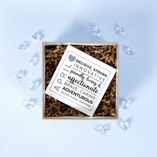 April 4"x4" Ceramic Coaster