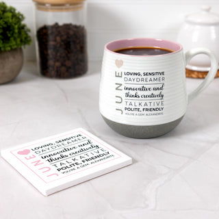 June 4"x4" Ceramic Coaster