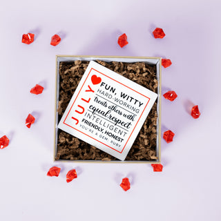 July 4"x4" Ceramic Coaster
