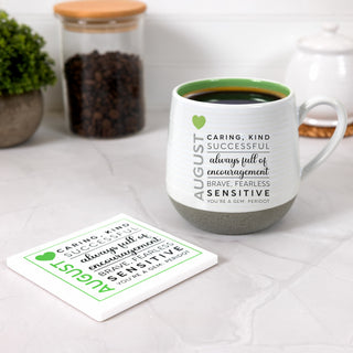 August 4"x4" Ceramic Coaster