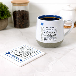 September 4"x4" Ceramic Coaster