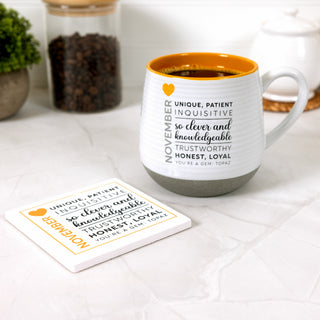 November 4"x4" Ceramic Coaster