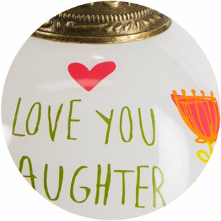 Daughter 80mm Glass Ornament