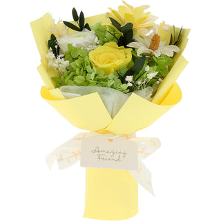 Friend Yellow Preserved Floral Bouquet