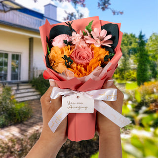Amazing Coral Preserved Floral Bouquet