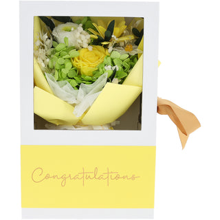 Congratulations Yellow Preserved Floral Bouquet