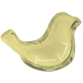 Forever Friend 2.5" Glass Bird Plaque