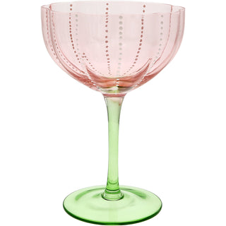 Mom 10 oz Stemmed Pink Glass