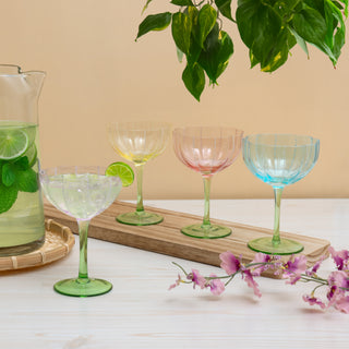 Mom 10 oz Stemmed Pink Glass