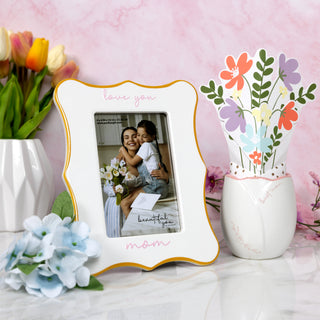 Love You Mom 6.5" x 8.25" Frame (Holds 4" x 6" Photo)
