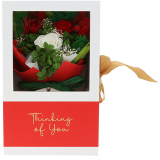 Thinking of You Holiday Red Preserved Floral Bouquet