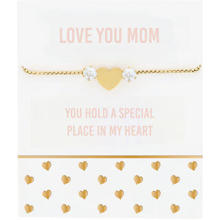 Love You Mom 18K Gold Plated Adjustable Bracelet