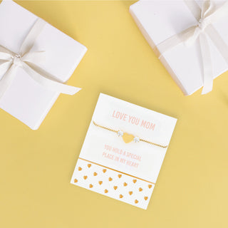 Love You Mom 18K Gold Plated Adjustable Bracelet