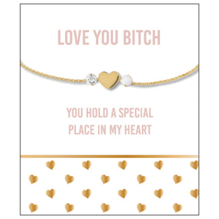 Love You Bitch 18K Gold Plated Adjustable Bracelet