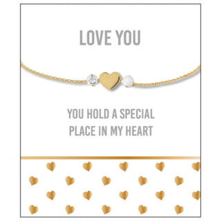 Love You 18K Gold Plated Adjustable Bracelet