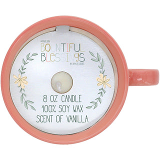 Loved 8 oz - 100% Soy Wax Teacup Candle Scent: Vanilla