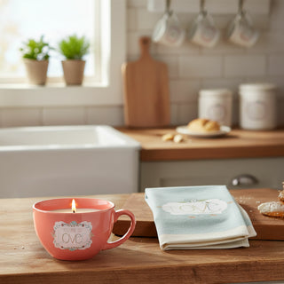 Loved 8 oz - 100% Soy Wax Teacup Candle Scent: Vanilla