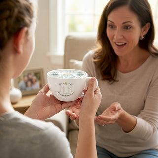 Mom 8 oz - 100% Soy Wax Teacup Candle Scent: Vanilla