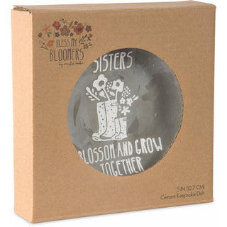 Sisters 5" Cement Keepsake Dish