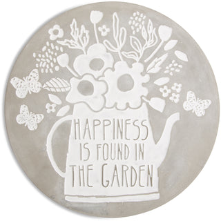 Happiness 7" Cement Stepping Stone